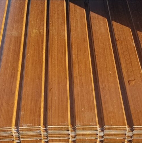 Blachy trapezowe: Drewnopodobna - podbitka podsufitówka 2 gatunek Premium