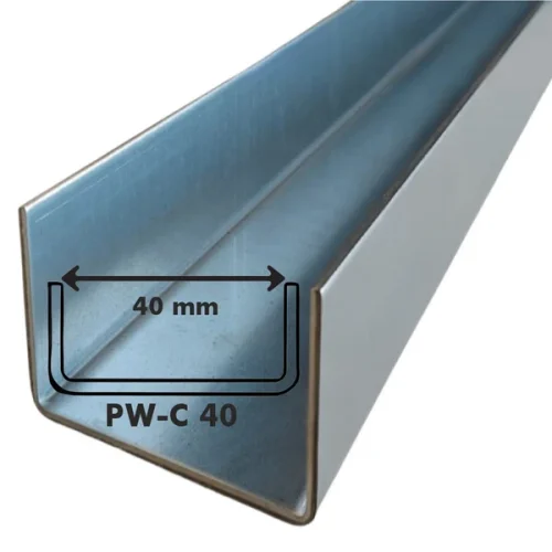 Ceownik: do Płyt Warstwowych Profil Bramowy Zamykający PW-C 40mm