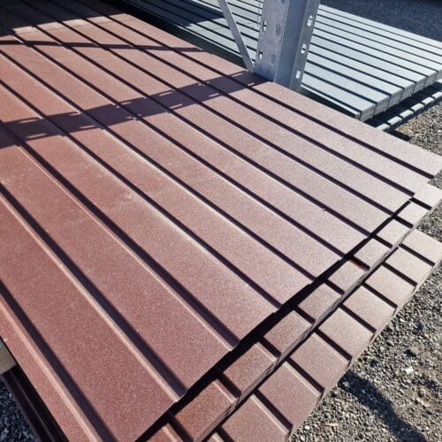 Blachy trapezowe: T7 Brąz ścienna na podsufitkę dachową drzwi RAL 8017