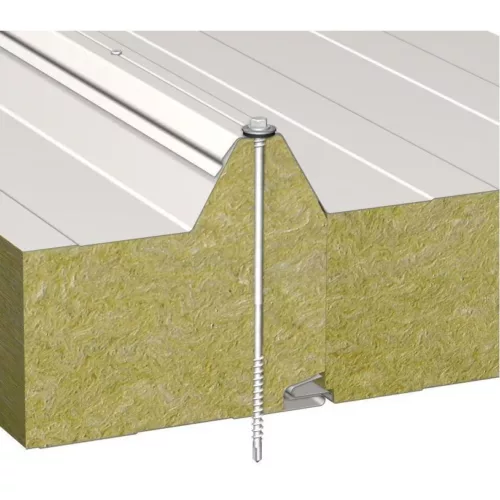 Płyty warstwowe: Dachowe z rdzeniem z wełny mineralnej 100mm LIGHT
