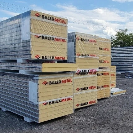 Płyty warstwowe: 80mm poliuretan PIR 8 cm ścienne standard 1 gatunek