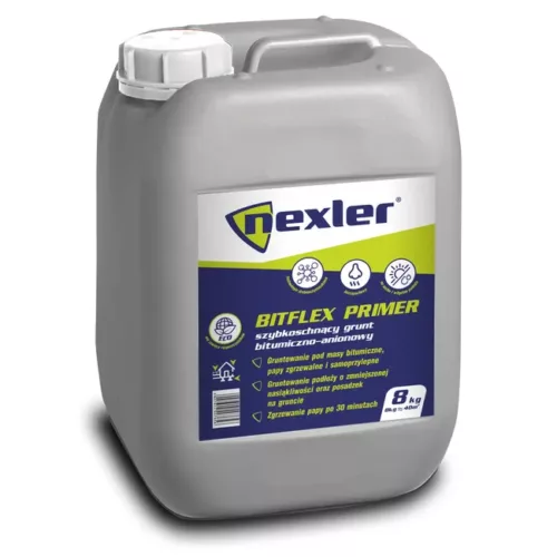 Grunt bitumiczny: anionowy Nexler BITFLEX Primer szybkoschnący 8kg