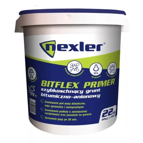 Grunt bitumiczno-anionowy: Nexler BITFLEX Primer szybkoschnący 22kg